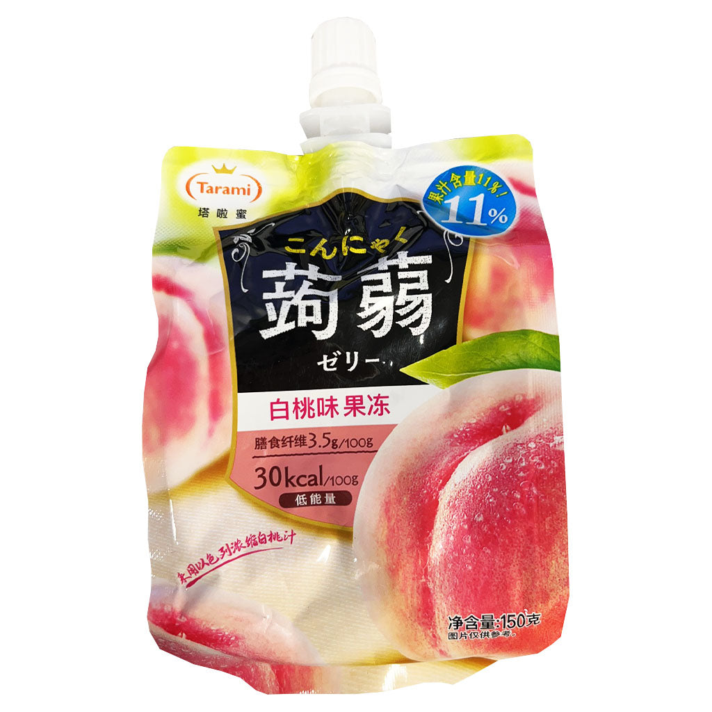 Tarami Peach Konnyaku Jelly Pouch Drink 150g ~ 蜜桃味蒟蒻啫喱飲品 150g