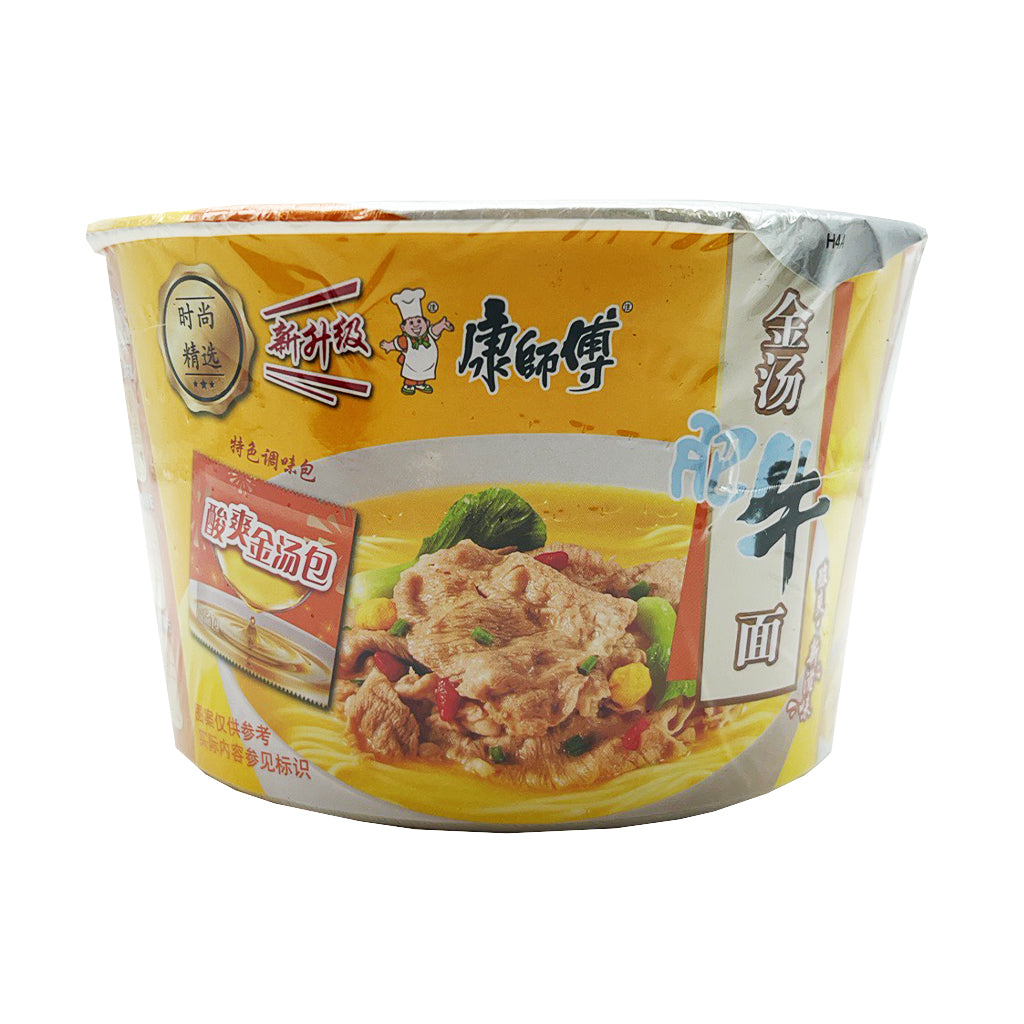 Master Kong Bowl Noodle Golden Stock Beef Flavour 112g ~ 康師傅金湯肥牛麵桶裝 112g