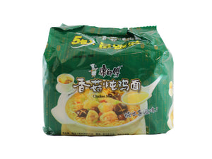 Master Kong Noodle Chicken and Mushroom Flavour 5 in 1 500g ~ 康师傅 香菇炖鸡面 5连包 500g