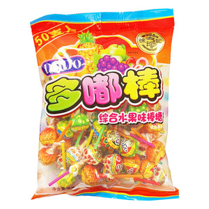 Hsu Fu Chi Do Do Lollipop Mixed Fruit Flavour 475g ~ 徐福记 多嘟棒综合水果味 475g