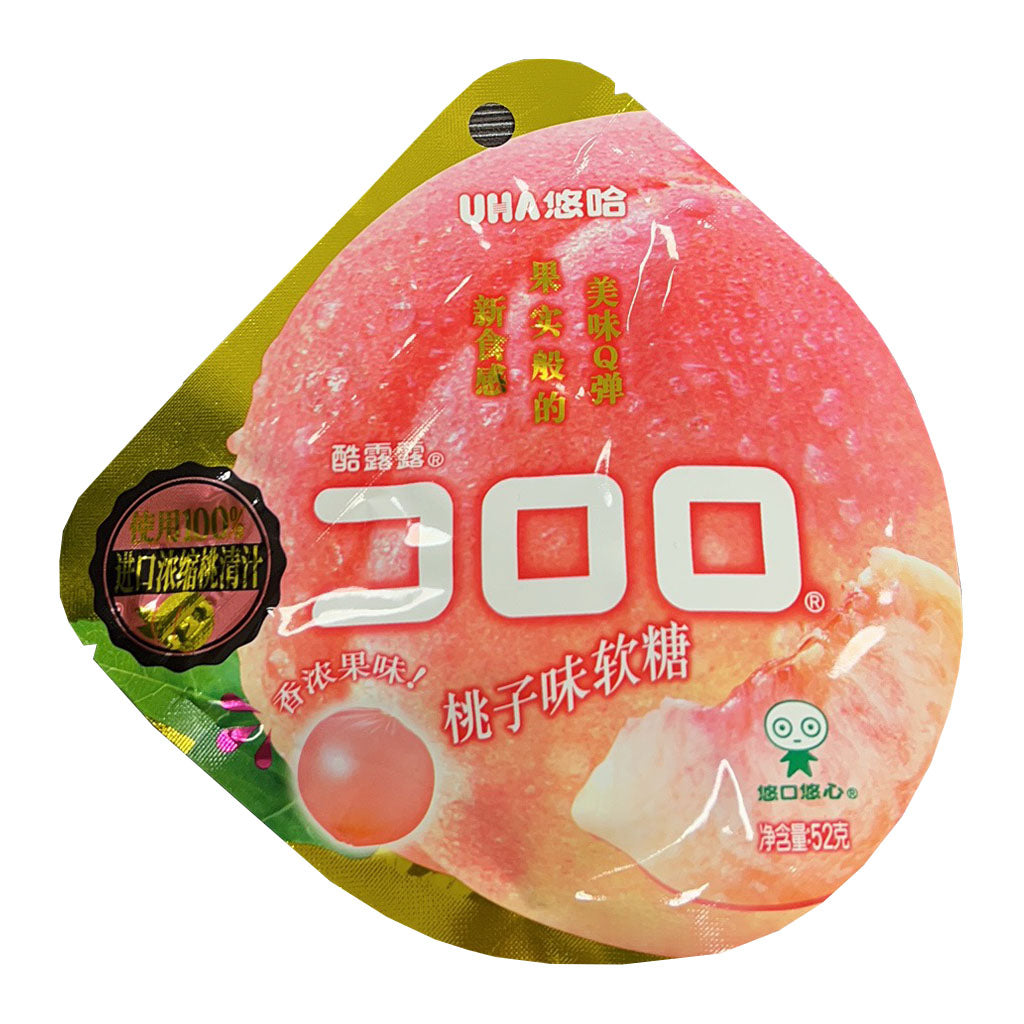 Uha Kororo Gummy Peach Flavour 52g ~ UHA 悠哈 桃子味软糖 52g