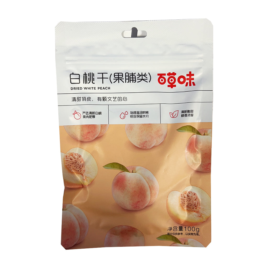 Baicaowei Brand Dried Peach 100g ~ 百草味 白桃干 果脯类 100g