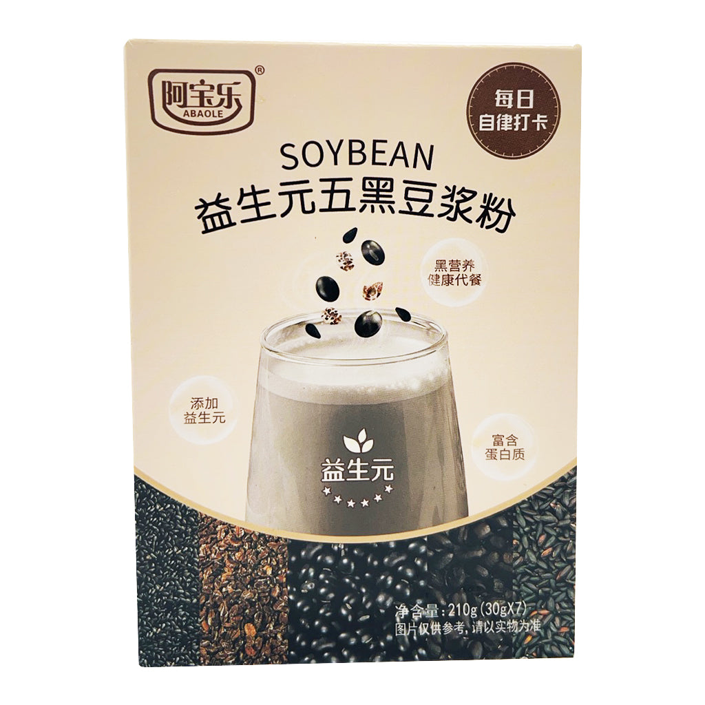 Abaole Five Cereals Soybean Powder 210g ～ 阿宝乐 益生元五黑豆浆粉 210g