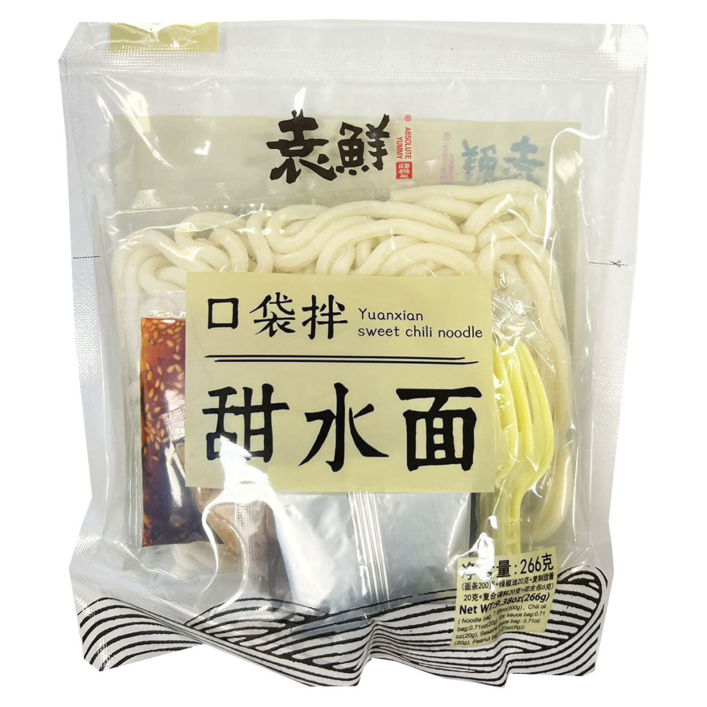 Yuan Xian Sweet Chilli Flavour Noodle 266g ~ 袁鲜 口袋拌甜水面 266g