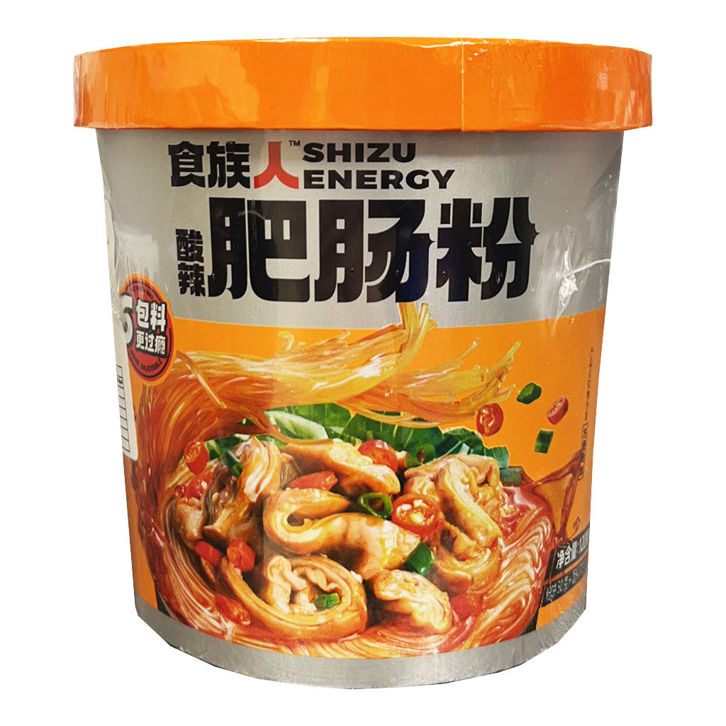 Shi Zu Ren Instant Cup Noodle Spicy Flavour 120g ~ 食族人酸辣肥腸粉 120g