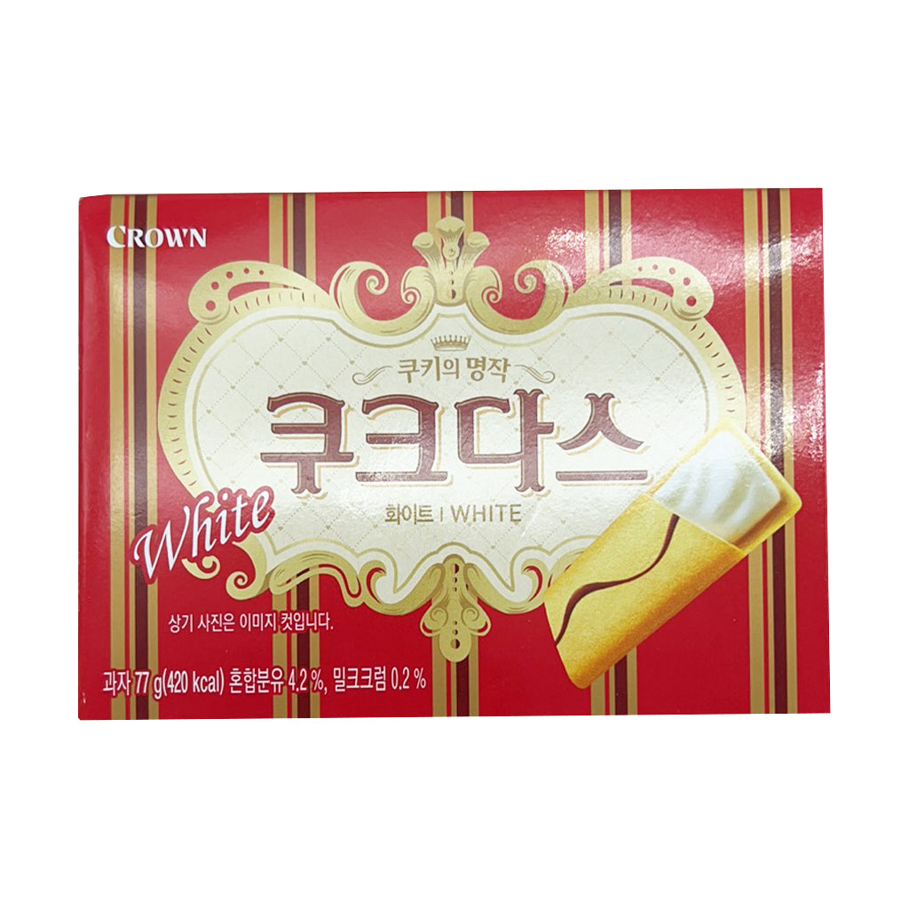 Crown Biscuit Couque Dasse White 72g ～ Crown 夹心饼干 72g