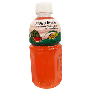 Mogu Mogu Watermalon Flavored Drink With Nata De Coco 320ml ~ Mogu Mogu 椰果饮料 西瓜味 320ml