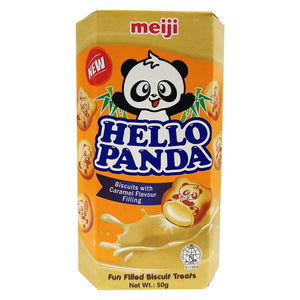 Meiji Hello Panda Biscuits Caramel Flavour 50g ~ 明治焦糖你好熊猫饼干 50g