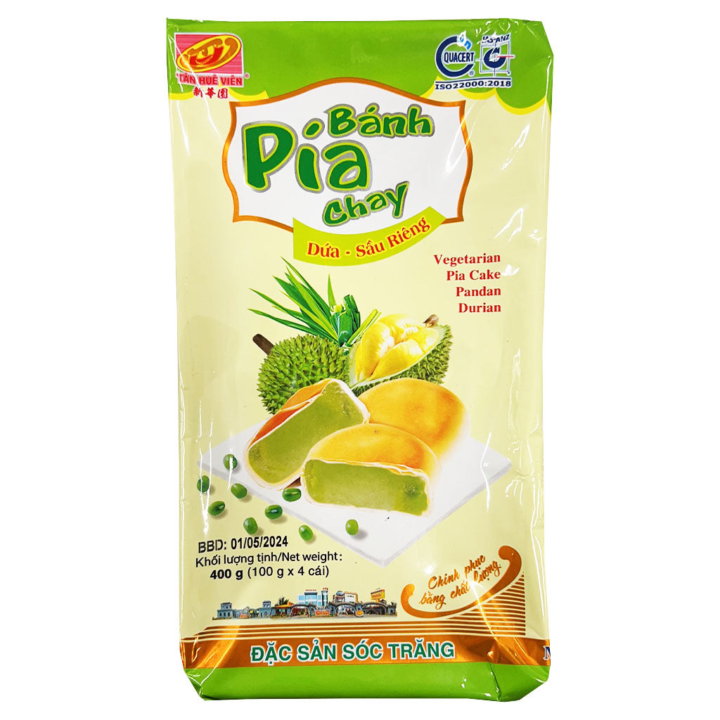 Tan Hue Vien Durian & Pandan Leaf Cake 400g ~ 新华园香叶榴莲饼 400g