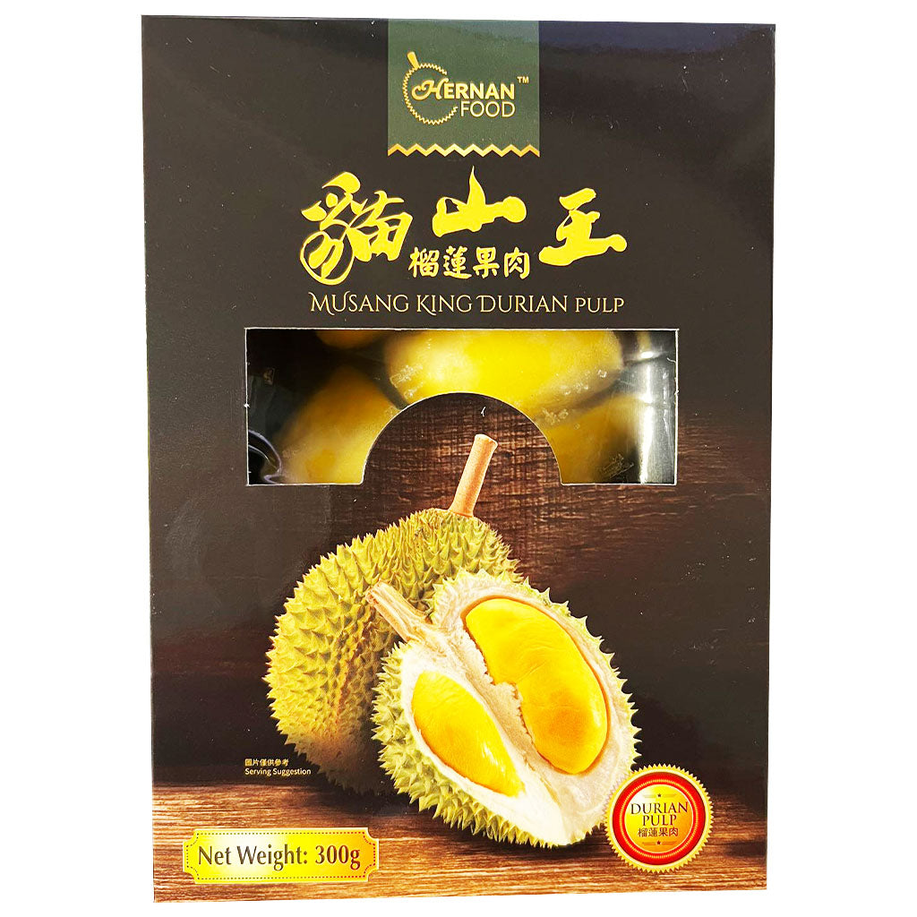 Hernan Food Musang King Durian Pulp 300g ~ Hernan 猫山王 冷冻榴莲果肉 300g
