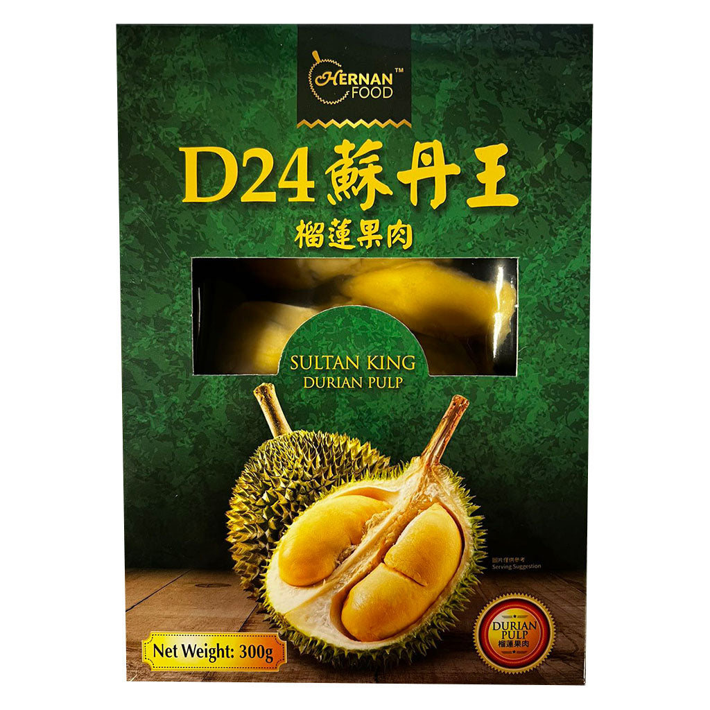 Hernan Food Sultan King Durian Pulp 300g ~ Hernan D24 苏丹王 冷冻榴莲果肉 300g