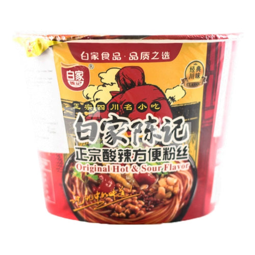 Baijia Hot & Sour Flavour Vermicelli Bowl 105G ~ Instant