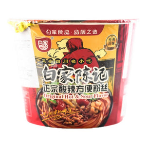 Baijia Hot &amp; Sour Flavour Vermicelli Bowl 105G ~ Instant
