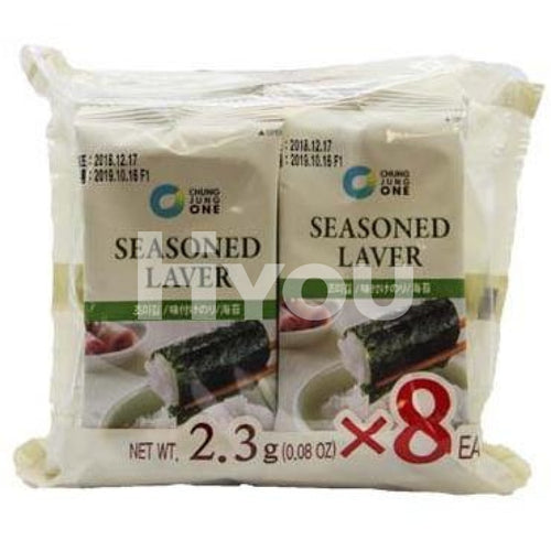 Chung Jung One Seasoned Laver With Sesame Oil 8X2.3G ~ Snacks