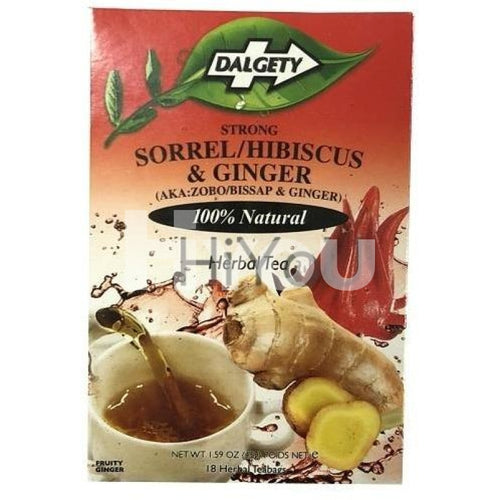 Dalgety Sorrel Hibiscus & Ginger Tea 18X2G ~ Instant