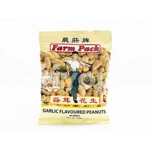 Farm Pack Garlic Flavoured Peanuts In Shell 150G ~ Snacks
