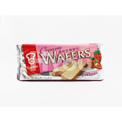 Garden Cream Wafers Strawberry Flavour 200G ~ Confectionery