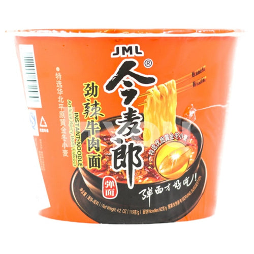 Jinmailang Big Bowl Noodle Spicy Beef 115G ~ Instant