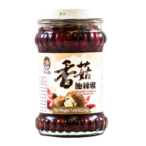 Lao Gan Ma Oil Chilli Condiment With Mushroom 210G ~ Sauces