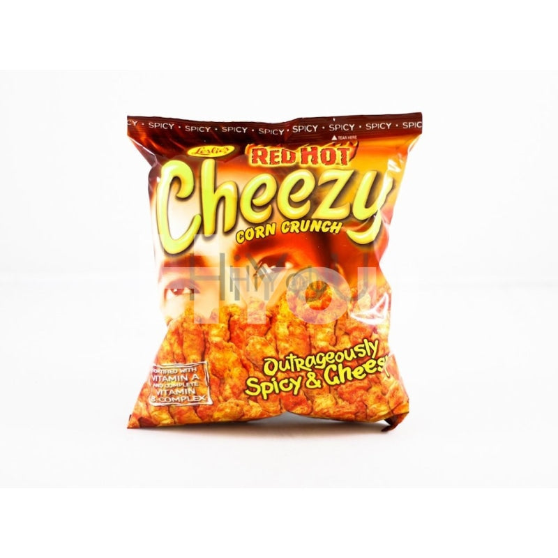 Leslies Red Hot Cheezy Corn Crunch 70G ~ Snacks