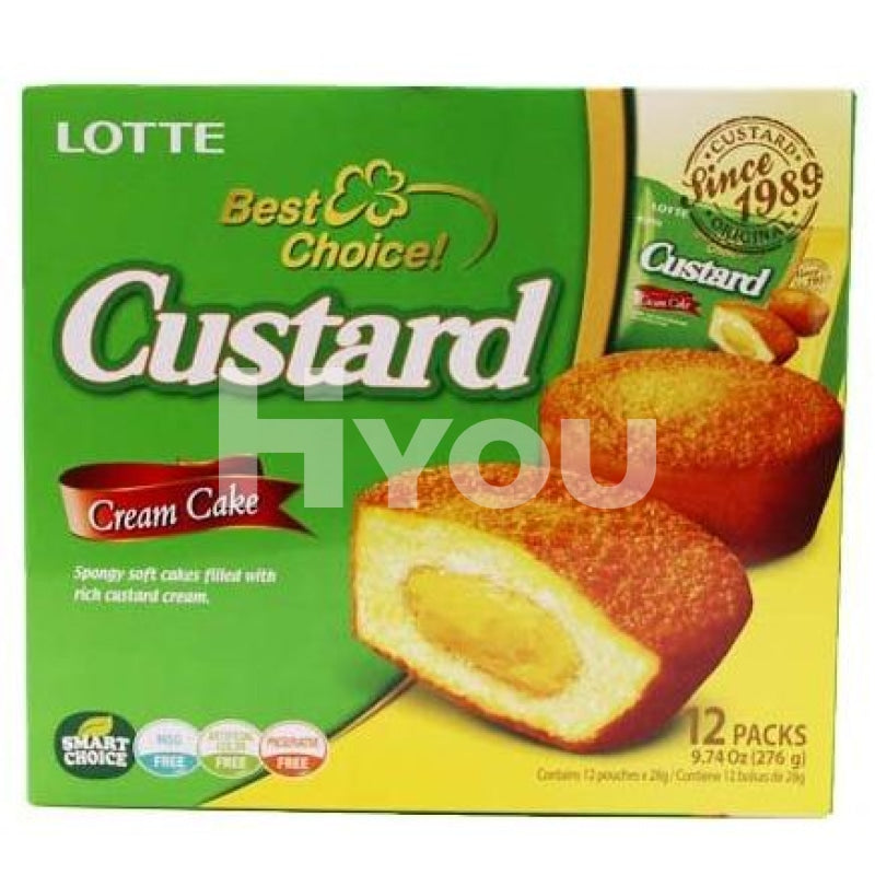 Lotte Custard Cream Cake 12X23G ~ Confectionery