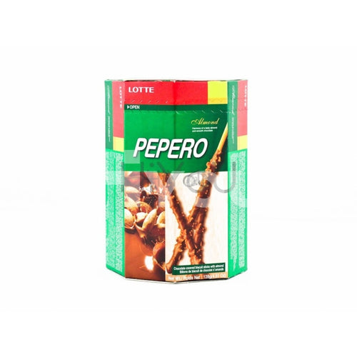 Lotte Pepero Chocolate Biscuit Sticks With Almond 4X32G ~ Snacks