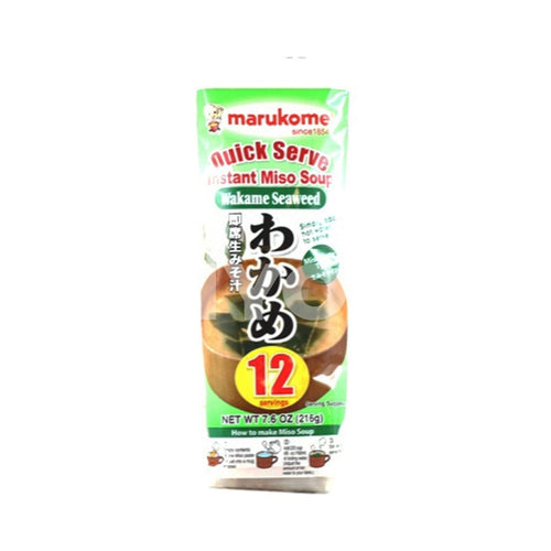 Marukome Instant Miso Soup Wakame Seaweed 12X18G ~ & Stock