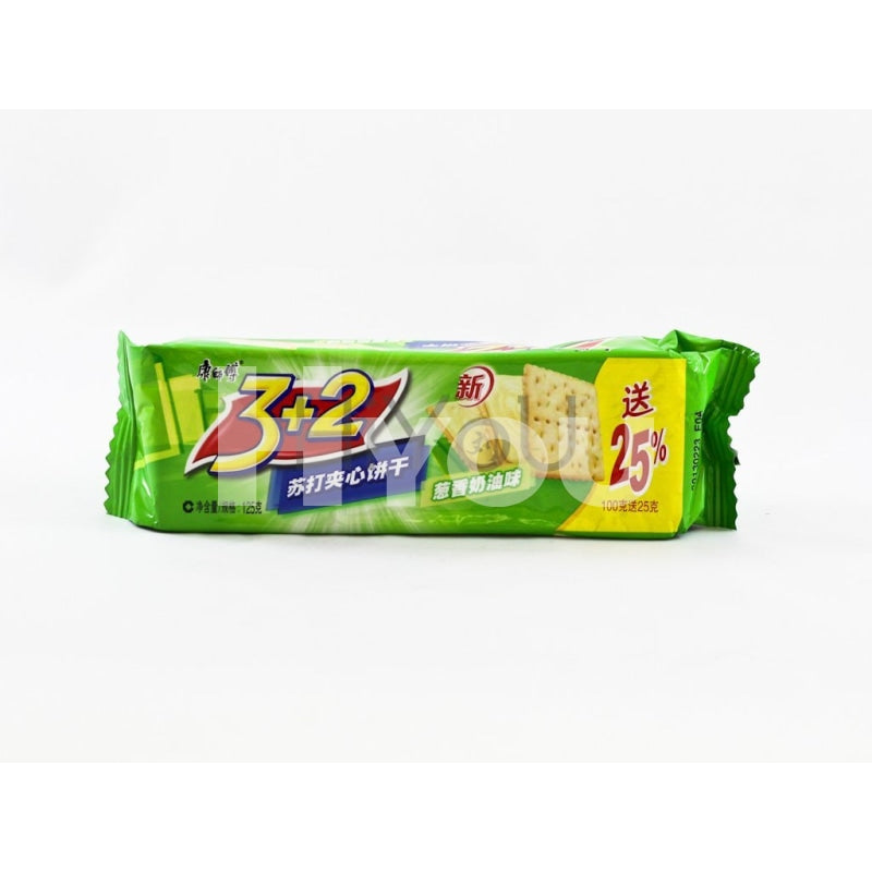 Master Kong 3+2 Cream Saltine Cracker Chive Flavour 125g ~ 康师傅香葱梳打饼 12