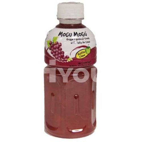 Mogu Grape Flavored Drink With Nata De Coco 320Ml ~ Soft Drinks
