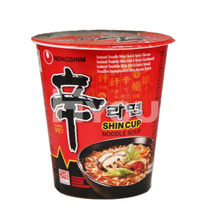 Nongshim Shin Cup Noodle Soup Hot &amp; Spicy 68G ~ Instant