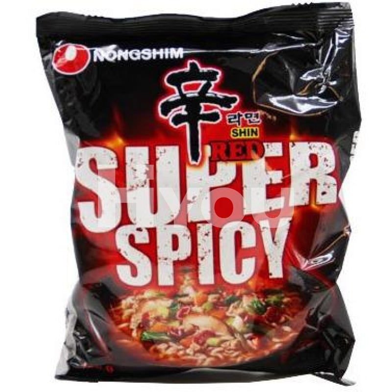 Nongshim Shin Red Ramyun Noodle Soup Super Spicy 120g ~ 辛拉麵 紅 超辣 120g