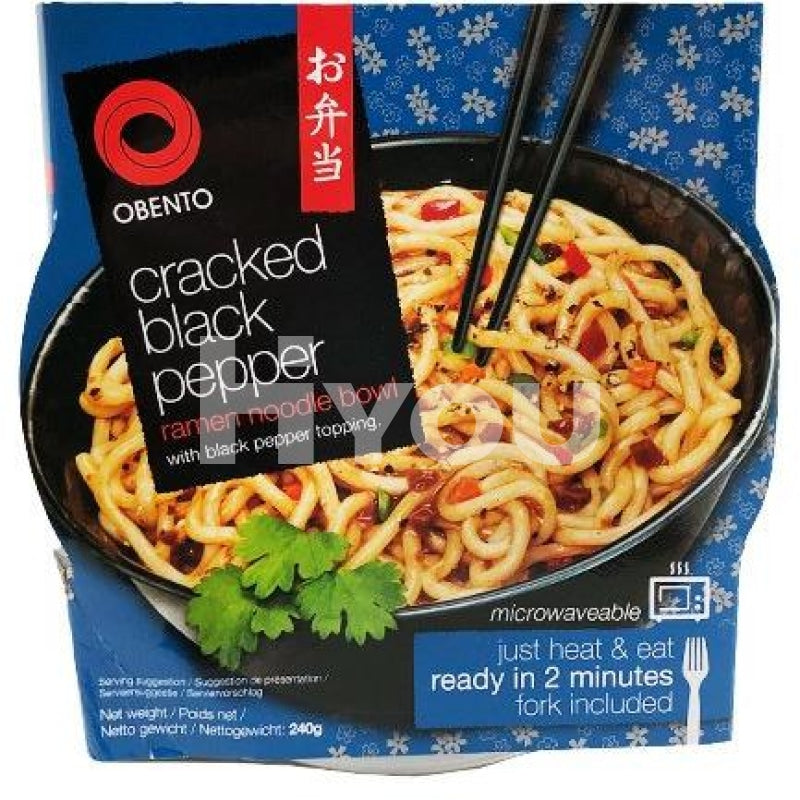 Obento Cracked Black Pepper Ramen Noodle Bowl 240G ~ Instant