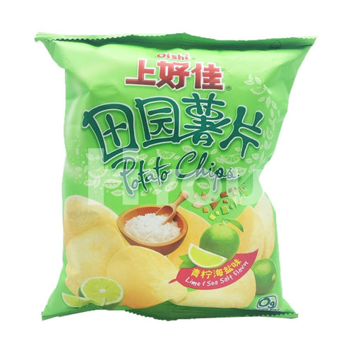 Oishi Potato Chips Lime And Sea Salt Flavour ~ Snacks