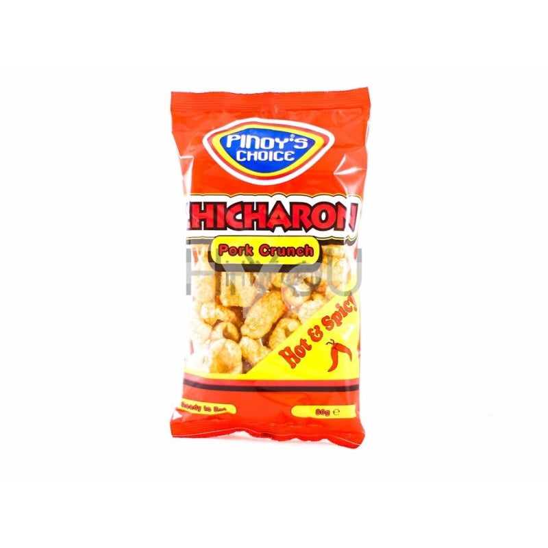 Pinoys Choice Chicharon Hot & Spicy Pork Crunch 80G ~ Snacks