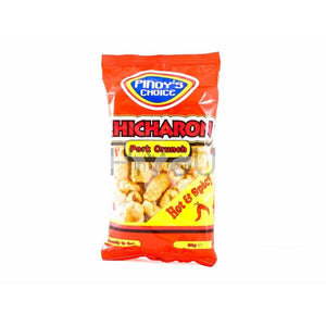 Pinoys Choice Chicharon Hot &amp; Spicy Pork Crunch 80G ~ Snacks