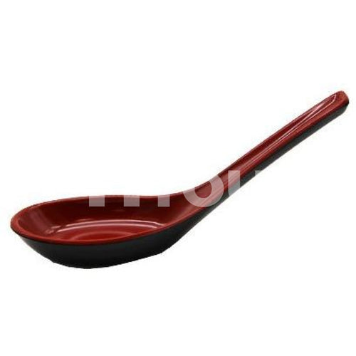 Red & Black Japanese Spoon 139Mm ~ Tableware