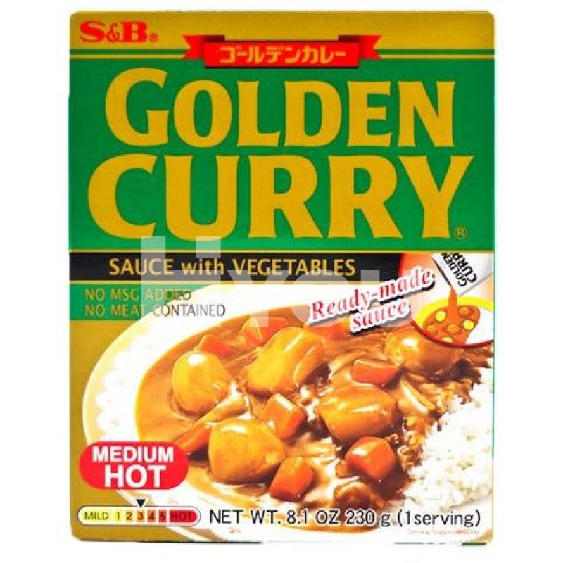 S&b Golden Curry Sauce With Vegetables Medium Hot 230G ~ S&b Sauces