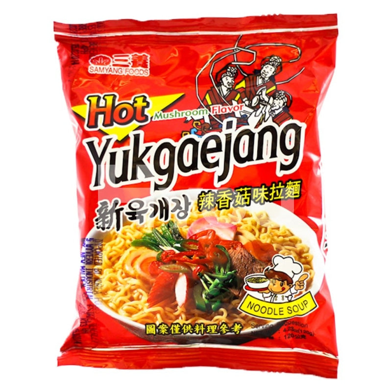 Samyang Yukgaejang Noodle Soup Hot Mushroom Flavour 120G ~ Instant