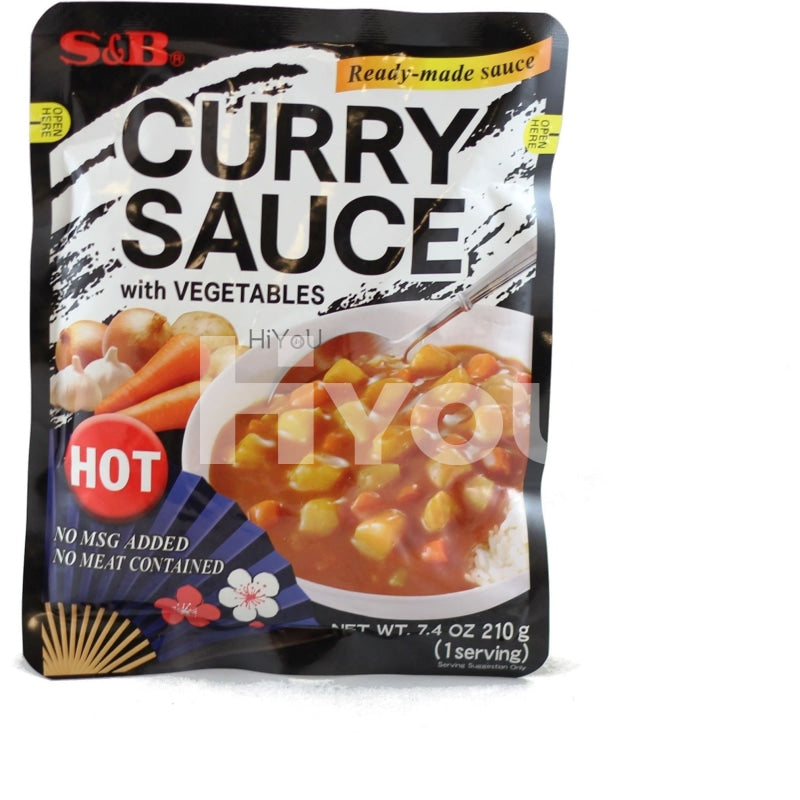 S&b Curry Sauce With Vegetables Hot 210G ~ Sauces