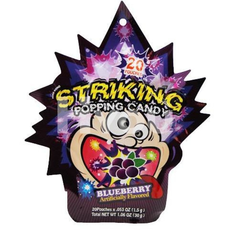Striking Popping Candy Blueberry Flavour 30G ~ Confectionery