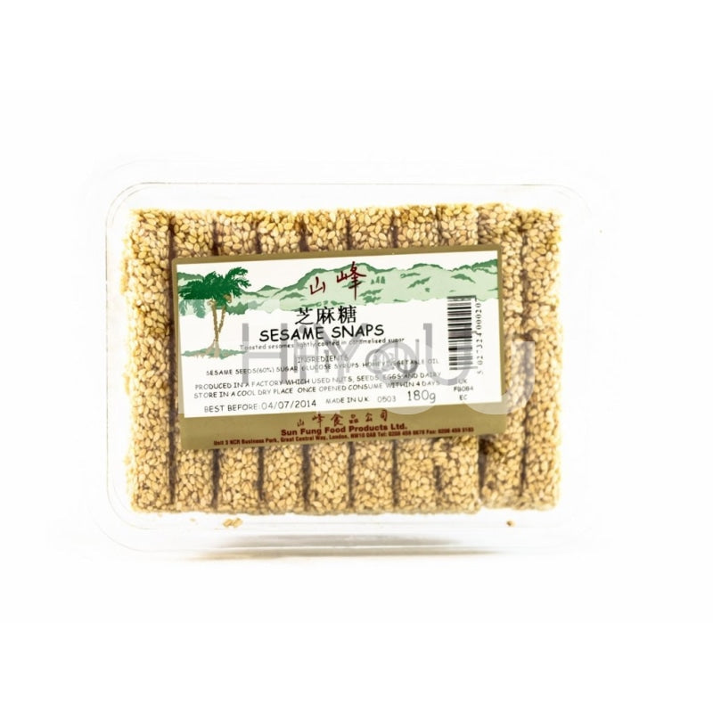 Sun Fung Sesame Snaps 180G ~ Confectionery