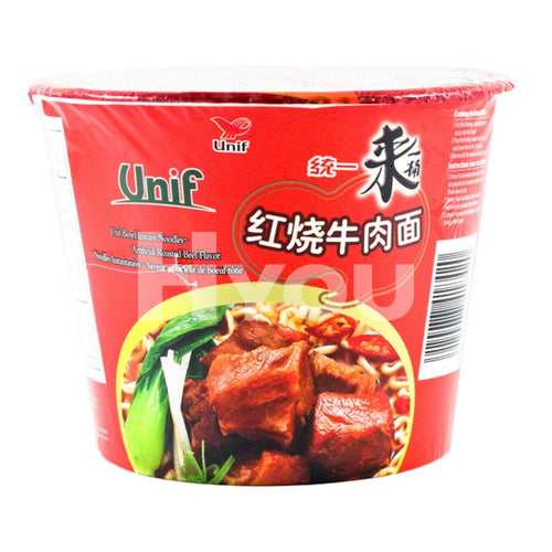 Unif Bowl Instant Noodle Artificial Roasted Beef 110G ~