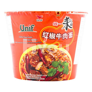 Unif Bowl Instant Noodle Artificial Spicy Beef 110G ~