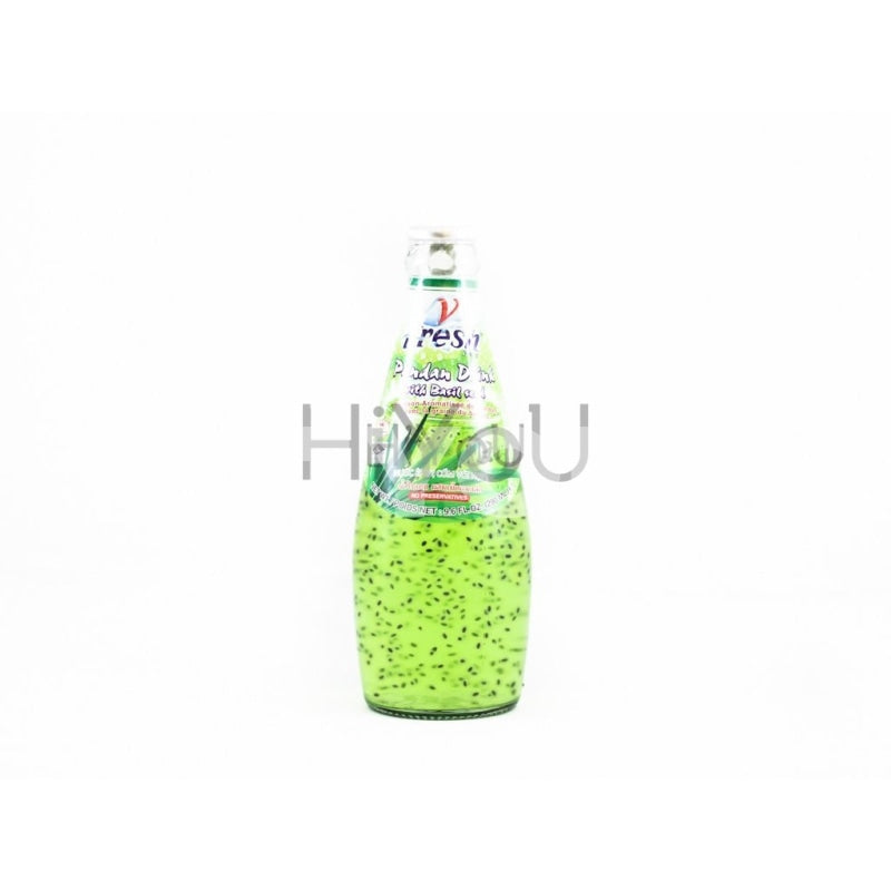 V Fresh Pandan Drink With Basil Seed 290ml V Fresh